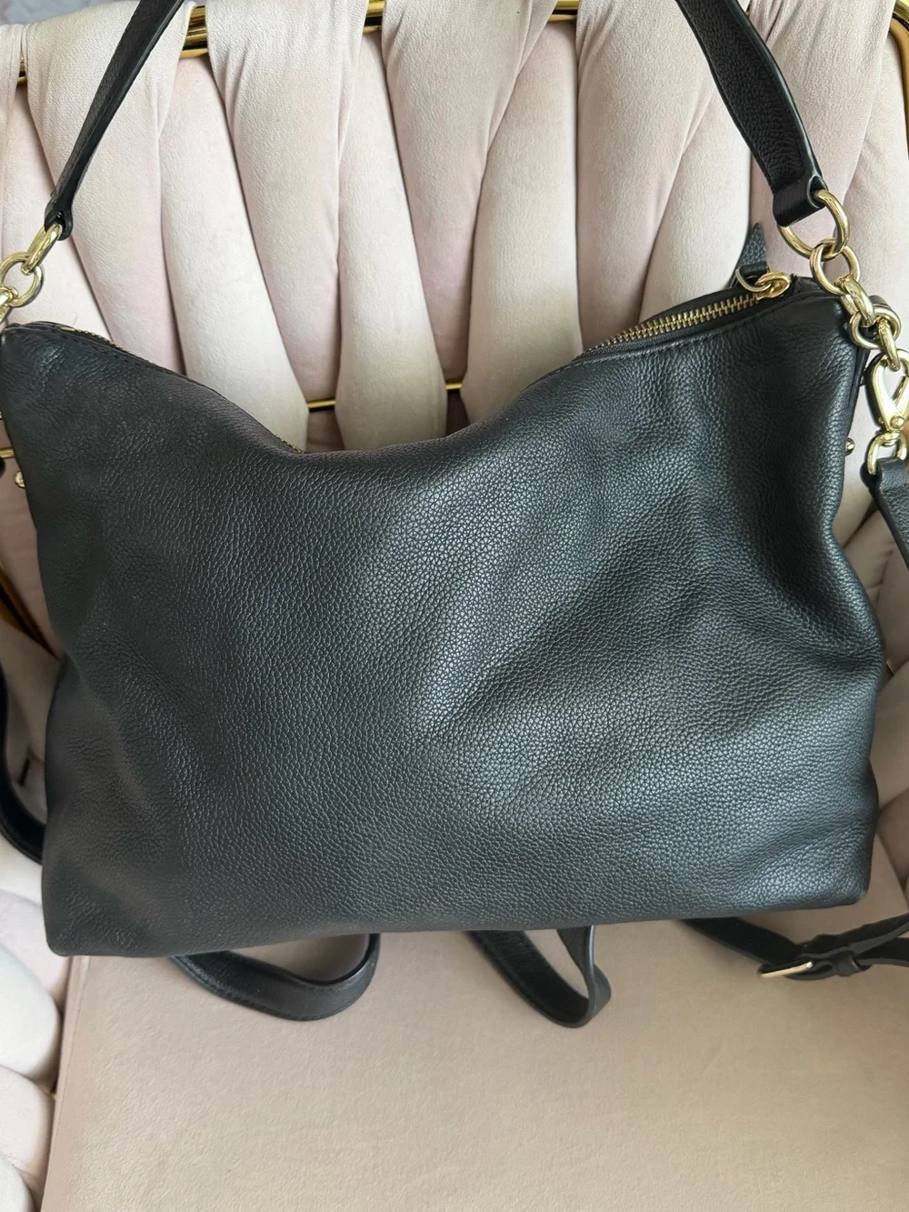 Kate Spade ♠️ Larchmont Ave Alena Black Leather Shoulder Bag